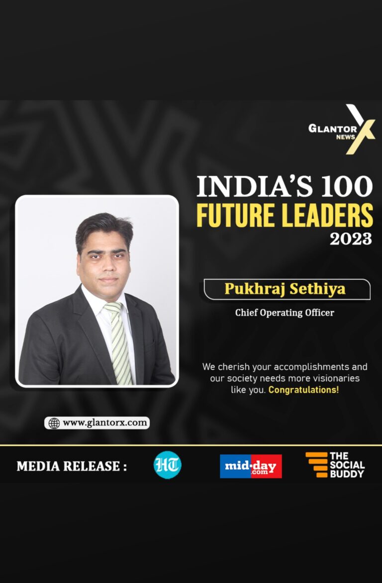 GlantorX Certificate - India's 100 Future Leaders 2023